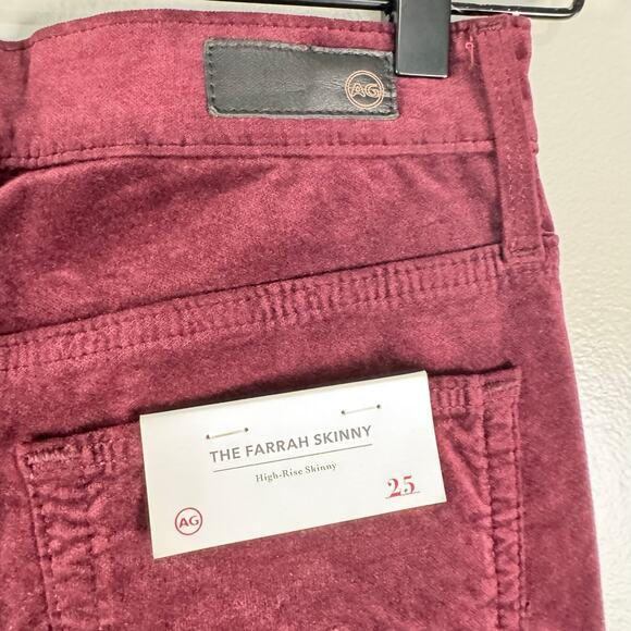 NWT Adriano Goldschmied Women's Red Stretch Mid Rise Cotton Skinny Pant Size 25 - Picture 7 of 10